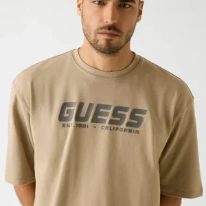 Camiseta Guess Hombre Marrón Logo California