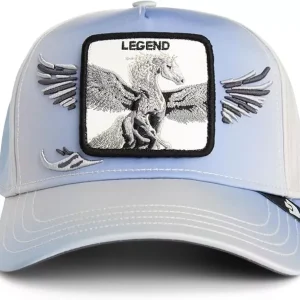 Gorra Goorin Bros Gloss Flare Up Legend Pegasus Azul y Blanca