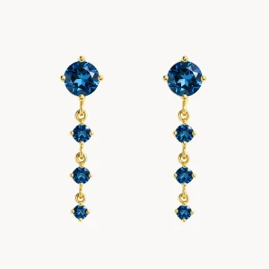 PENDIENTES LARGOS CON TOPACIOS LONDON BLUE ARETHA