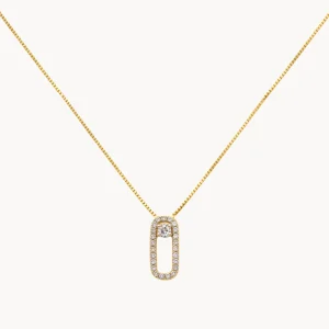 COLGANTE OVALO CON DIAMANTES NATACHA