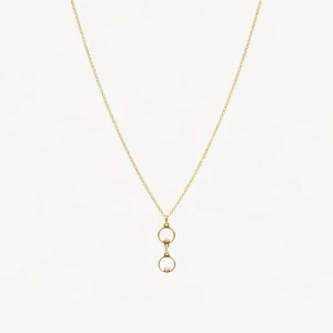 COLGANTE DOBLE CIRCULO CON DIAMANTES BASIA