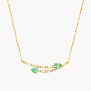 COLLAR ESMERALDAS CON DIAMANTES ROSELLA