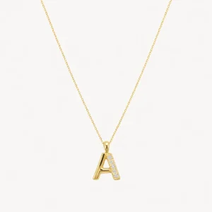 COLGANTE INICIAL A CON DIAMANTES