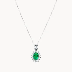 COLGANTE ESMERALDA Y DIAMANTES CREADOS DIANE