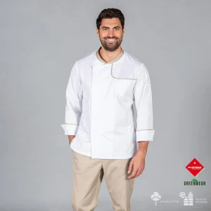CHAQUETA COCINA HOMBRE OTERO TEJIDO RECICLADO Y ORGANICO KLOPMAN