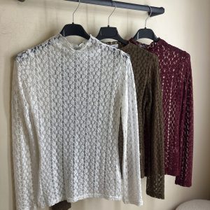 Camiseta Encaje Cuello Olgado