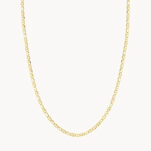 CADENA ANCLA HUECA TALLADA MALIKA 45CM