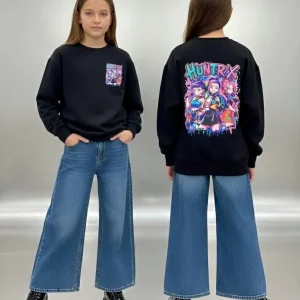 Sudadera negra unisex, de K-Pop - Pronta moda