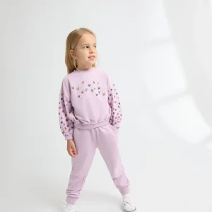 Chandal niña corazones en lila - Newness