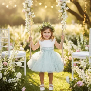 Vestido Ceremonia Hortensia de niña - Basmarti 2026