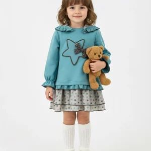 Vestido estrella con capucha de felpa - Cuka invierno 2024