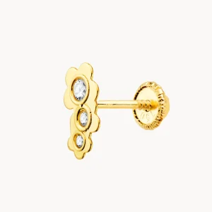 PIERCING OREJA FLORES CON CIRCONITAS JULIANE