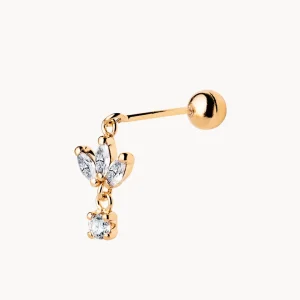 PIERCING OREJA HOJA Y CIRCONITAS VASANTA III