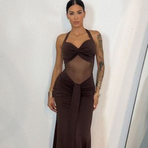 Vestido Largo Espalda Descubierta