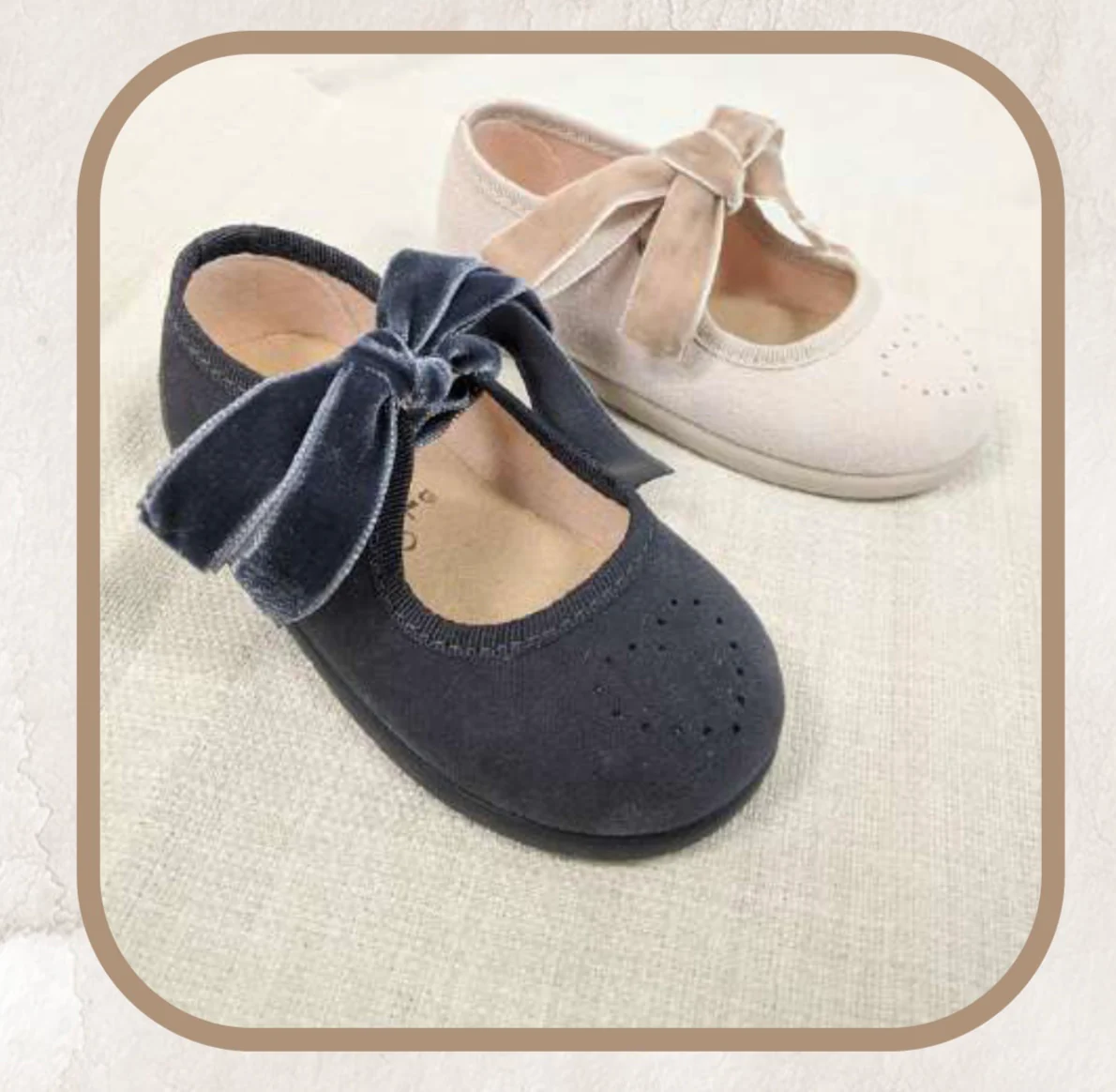 Angelito de lazo, terciopelo picado corazón gris medio - Tokolate - Imagen 6