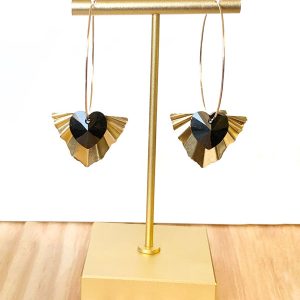 Argollas Julieta con corazón negro