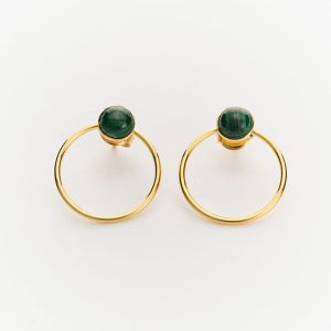 Aros Sara verde malaquita