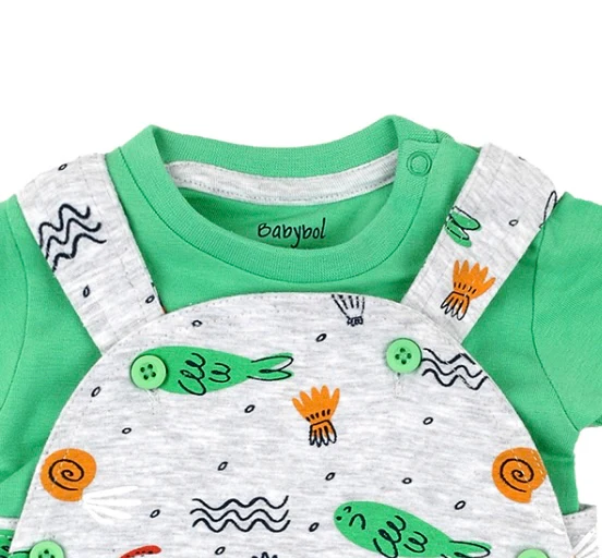 Conjunto peto + camiseta bebé de niño en manga corta - Imagen 3