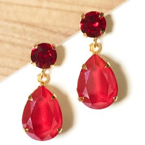 Pendientes Michelle rojo