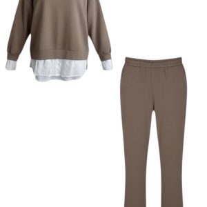 Chándal Camisa Blanca Taupe