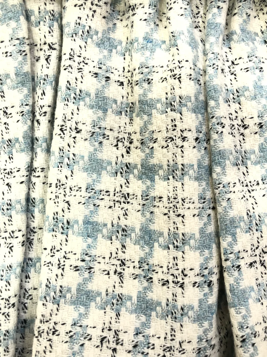 Vestido de niña azul con cuello de plumeti - Basmarti invierno 2024 - Imagen 3