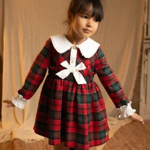 Vestido de niña en cuadros - Basmarti invierno 2024